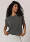 Sofie - T-Shirt em Meia Malha Estonada Verde - variação: Preto