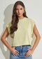 Sofie - T-Shirt em Meia Malha Estonada Verde - variação: Verde