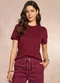 Doce Trama - T-Shirt em Meia Malha Amarelo - variação: Roxo
