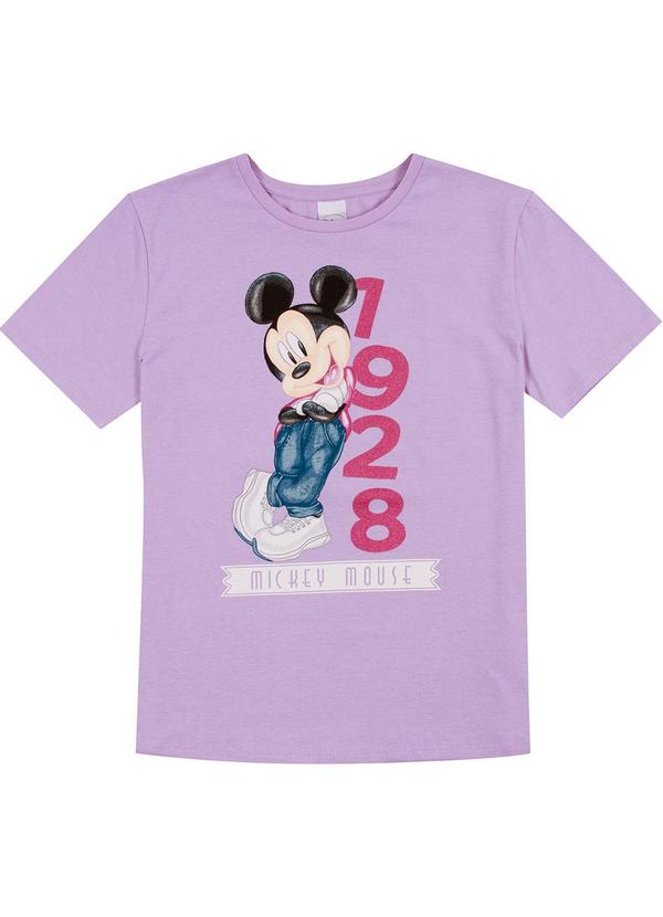 Disney - T-Shirt Estampa Frente e Costas Roxo