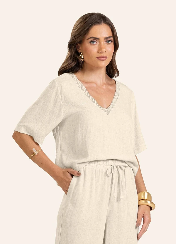 Endless - T- Shirt Feminina Bege 4