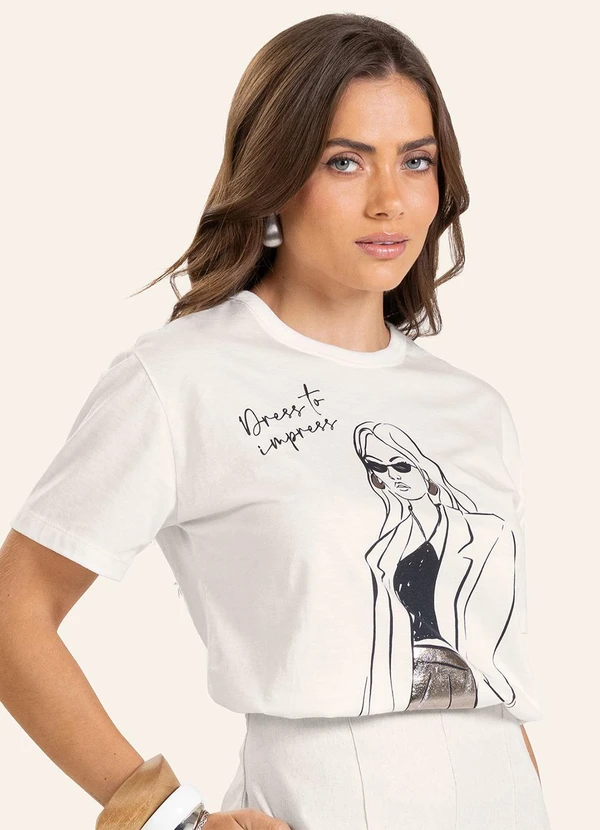 Endless - T- Shirt Feminina Bege 4