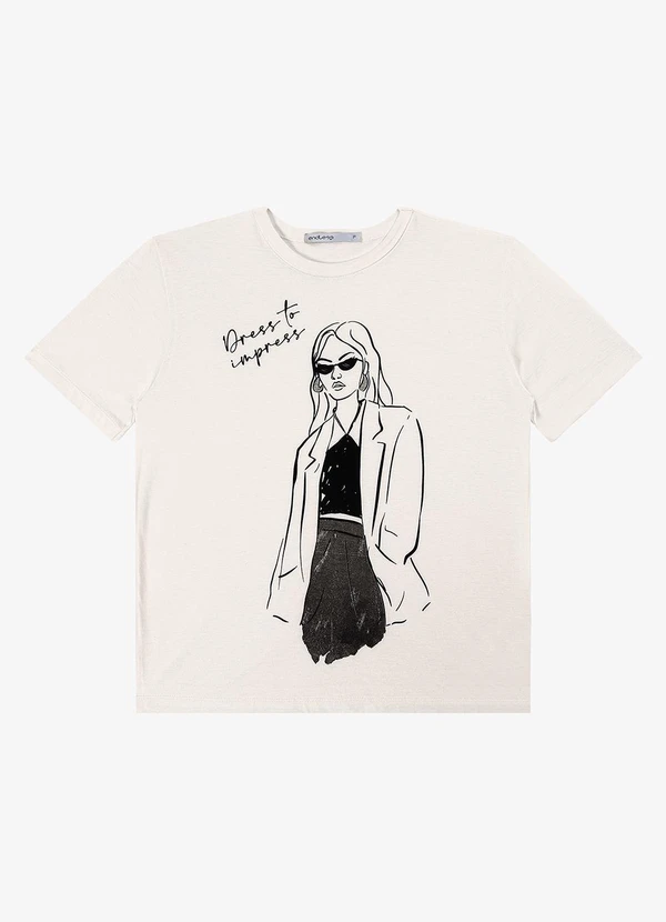 Endless - T- Shirt Feminina Bege 5
