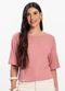 Infinita Cor - T- Shirt Feminina Canelada Cinza - variação: Rosa
