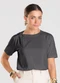 Dianna - T- Shirt Feminina com Detalhe em Nó Preto - variação: Cinza