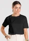 Dianna - T- Shirt Feminina com Detalhe em Nó Branco - variação: Preto