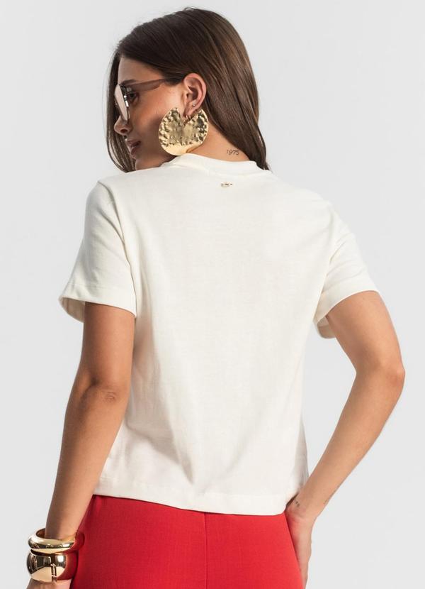 Endless - T- Shirt Feminina com Detalhes Bege 2