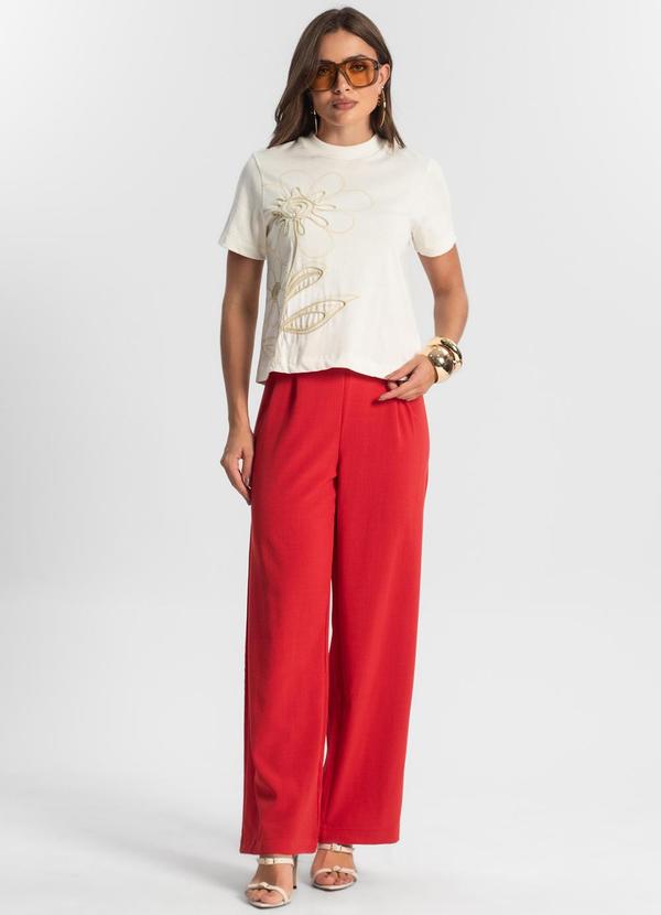 Endless - T- Shirt Feminina com Detalhes Bege 3