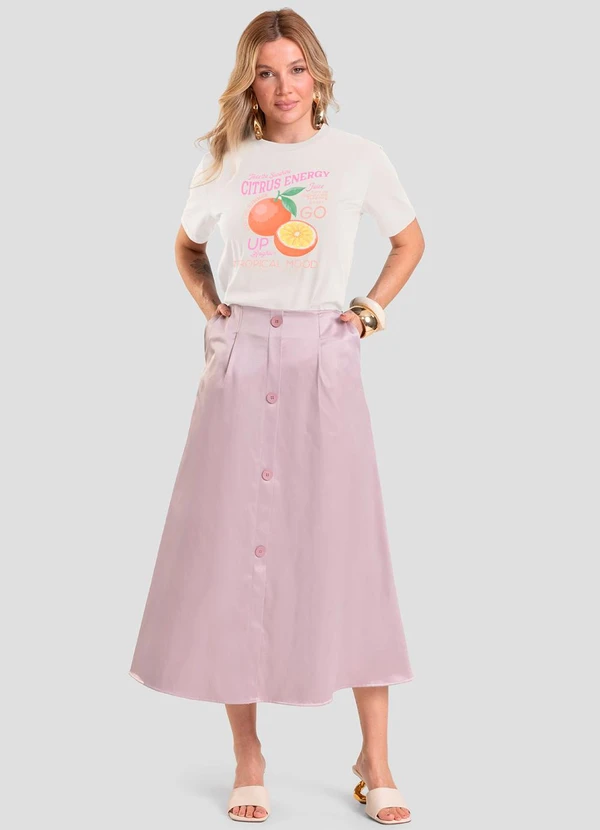 Dianna - T-Shirt Feminina com Estampa de Frutas Bege 3