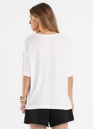 Endless - T Shirt Feminina com Estampa Localizada Bege - ENDLESS