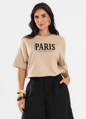 Endless - T Shirt Feminina com Estampa Localizada Bege - ENDLESS