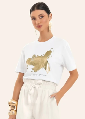 Endless - T Shirt Feminina com Estampa Localizada Branco - ENDLESS