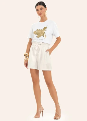 Endless - T Shirt Feminina com Estampa Localizada Branco - ENDLESS