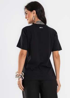 Endless - T Shirt Feminina com Estampa Localizada Preto - ENDLESS