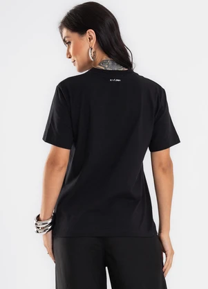 Endless - T Shirt Feminina com Estampa Localizada Preto - ENDLESS