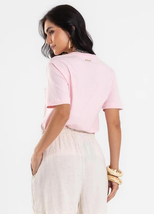 Endless - T Shirt Feminina com Estampa Localizada Rosa - ENDLESS