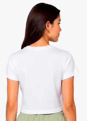 Minty - T Shirt Feminina com Foil Branco - MINTY