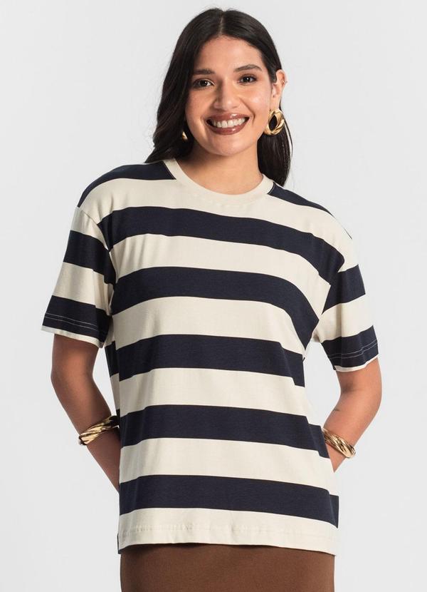 Rovitex - T- Shirt Feminina Cotton Leve Azul