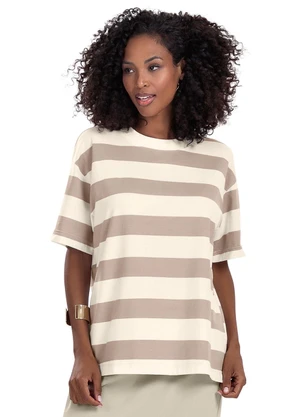Rovitex - T- Shirt Feminina Cotton Leve Marrom - ROVITEX