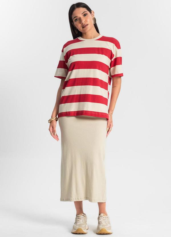 Rovitex - T- Shirt Feminina Cotton Leve Vermelho 2