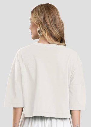 Dianna - T- Shirt Feminina Cropped Bege - DIANNA
