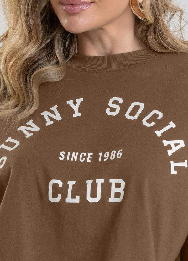 Dianna - T- Shirt Feminina Cropped Marrom 4