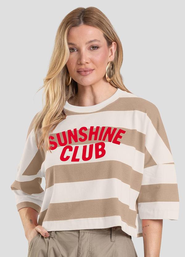 Dianna - T- Shirt Feminina Cropped Marrom 3