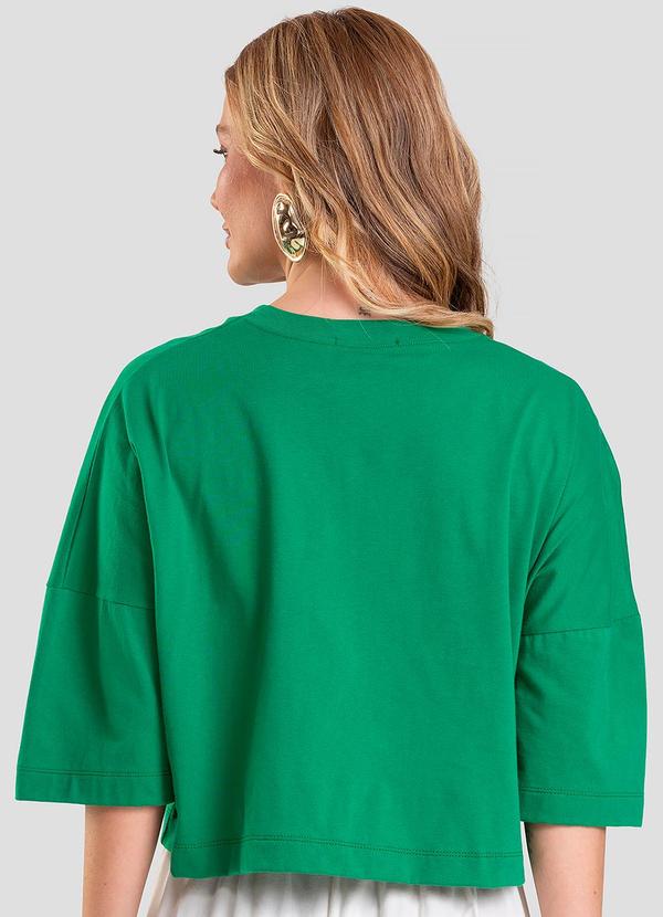 Dianna - T- Shirt Feminina Cropped Verde 2