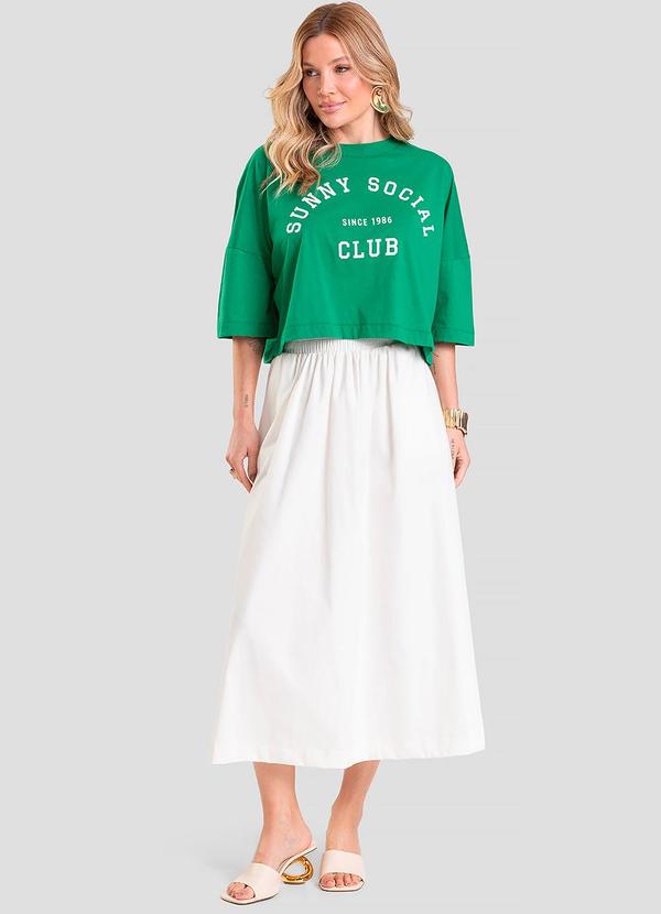 Dianna - T- Shirt Feminina Cropped Verde 3