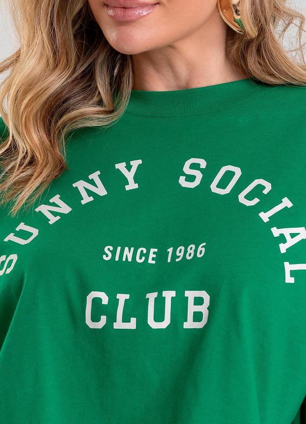 Dianna - T- Shirt Feminina Cropped Verde 4