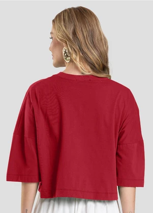 Dianna - T- Shirt Feminina Cropped Vermelho - DIANNA