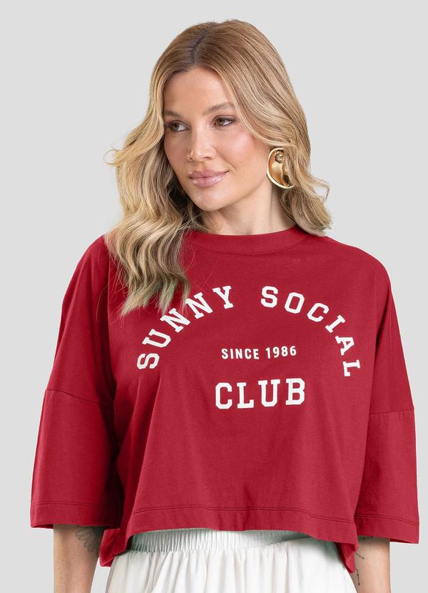 Dianna - T- Shirt Feminina Cropped Vermelho 3