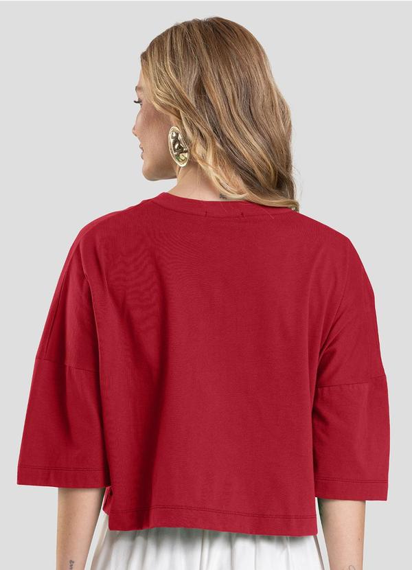 Dianna - T- Shirt Feminina Cropped Vermelho 2