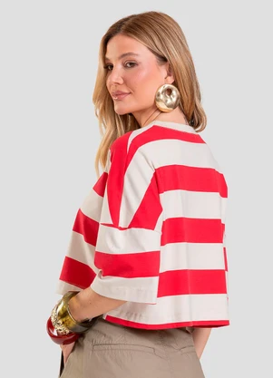 Dianna - T- Shirt Feminina Cropped Vermelho - DIANNA