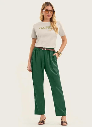 Endless - T- Shirt Feminina em Meia Malha Bege - ENDLESS