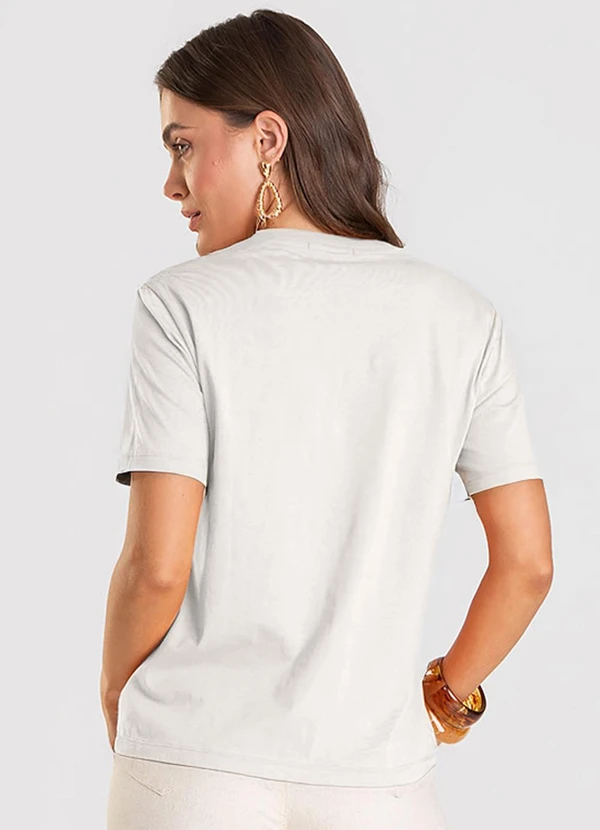 Dianna - T-Shirt Feminina em Meia Malha Bege 2