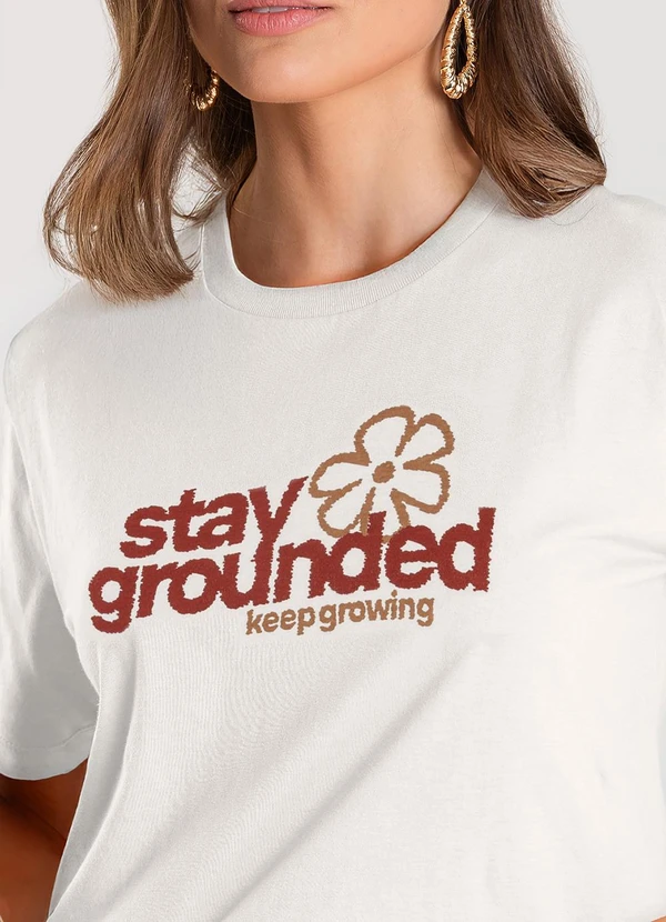 Dianna - T-Shirt Feminina em Meia Malha Bege 3