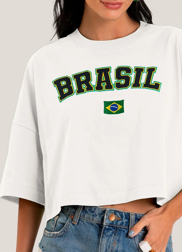 Dianna - T-Shirt Feminina em Meia Malha Brasil Bege 4
