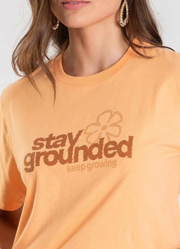 Dianna - T-Shirt Feminina em Meia Malha Laranja 3