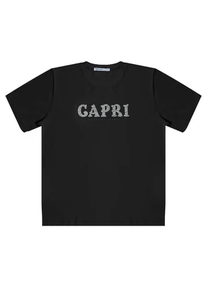 Endless - T- Shirt Feminina em Meia Malha Preto - ENDLESS