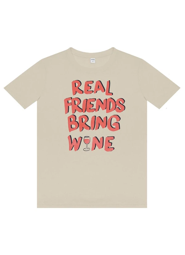 Rovitex - T-Shirt Feminina Estampada Bege 4