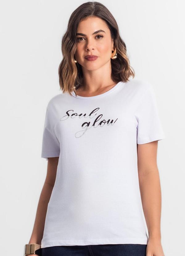 Select - T-Shirt Feminina Estampada Branco