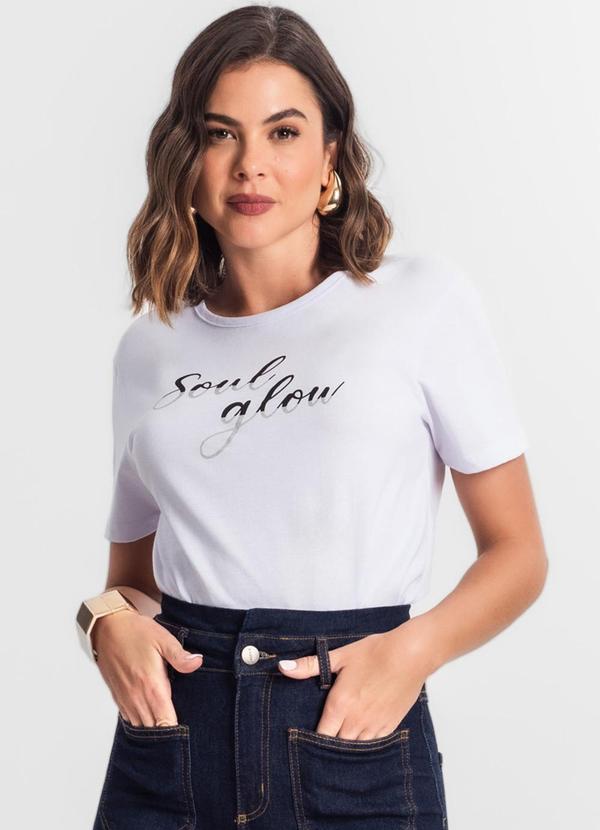 Select - T-Shirt Feminina Estampada Branco 4