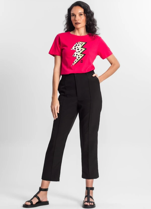 Select - T-Shirt Feminina Estampada Rosa 3