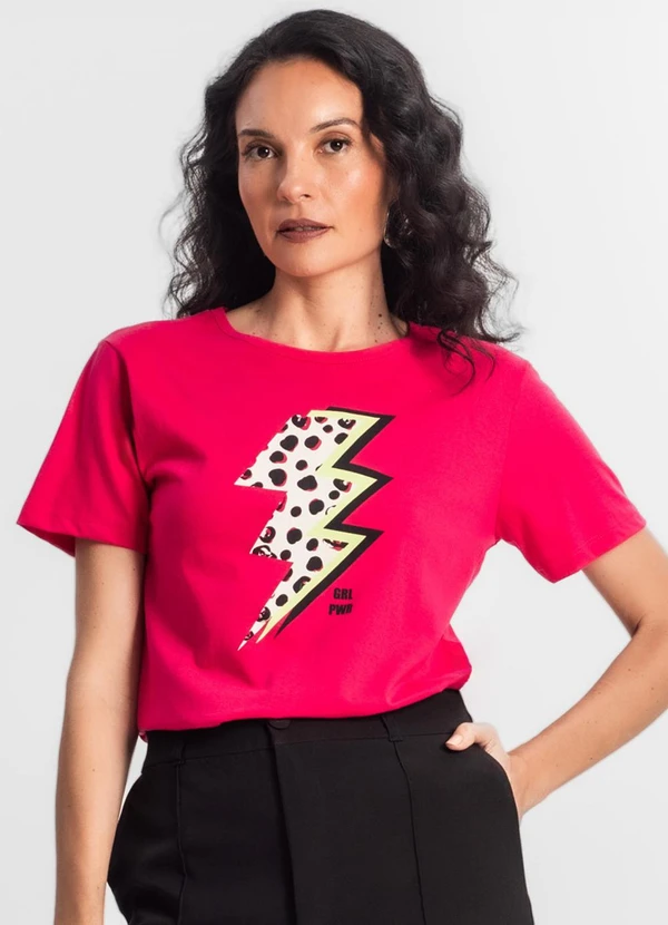 Select - T-Shirt Feminina Estampada Rosa 4