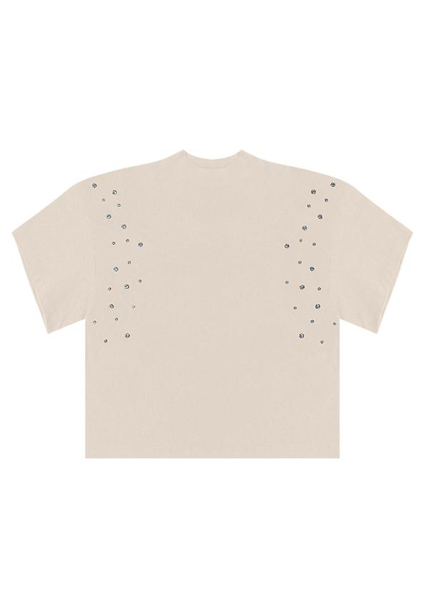 Endless - T- Shirt Feminina Gola Alta em Malhão Bege