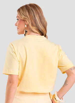 Dianna - T- Shirt Feminina Lisa Amarelo - DIANNA