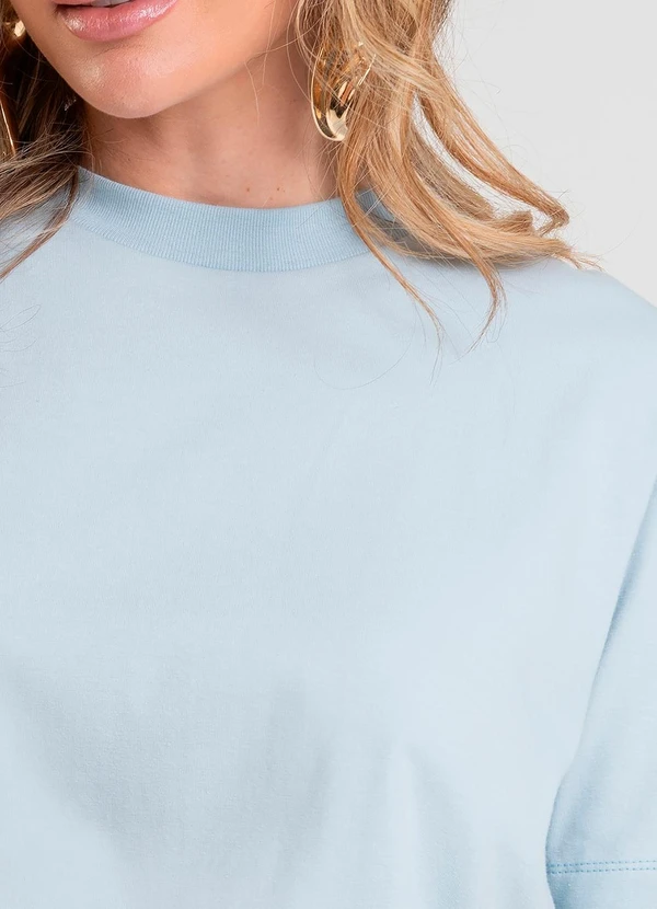 Dianna - T- Shirt Feminina Lisa Azul 4