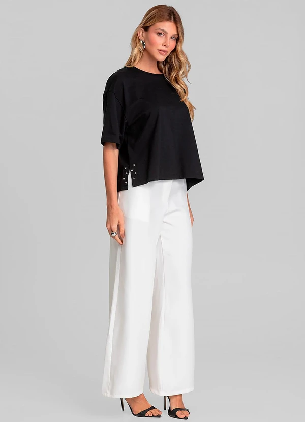 Dianna - T- Shirt Feminina Manga Curta Box Preto 3