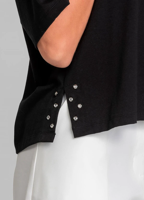 Dianna - T- Shirt Feminina Manga Curta Box Preto 5